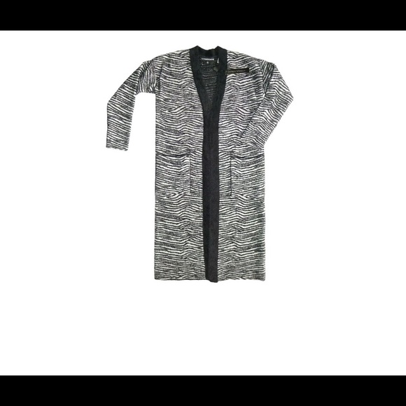 NWT Catherine Malandrino Zebra Open Front Cardigan - Picture 9 of 16